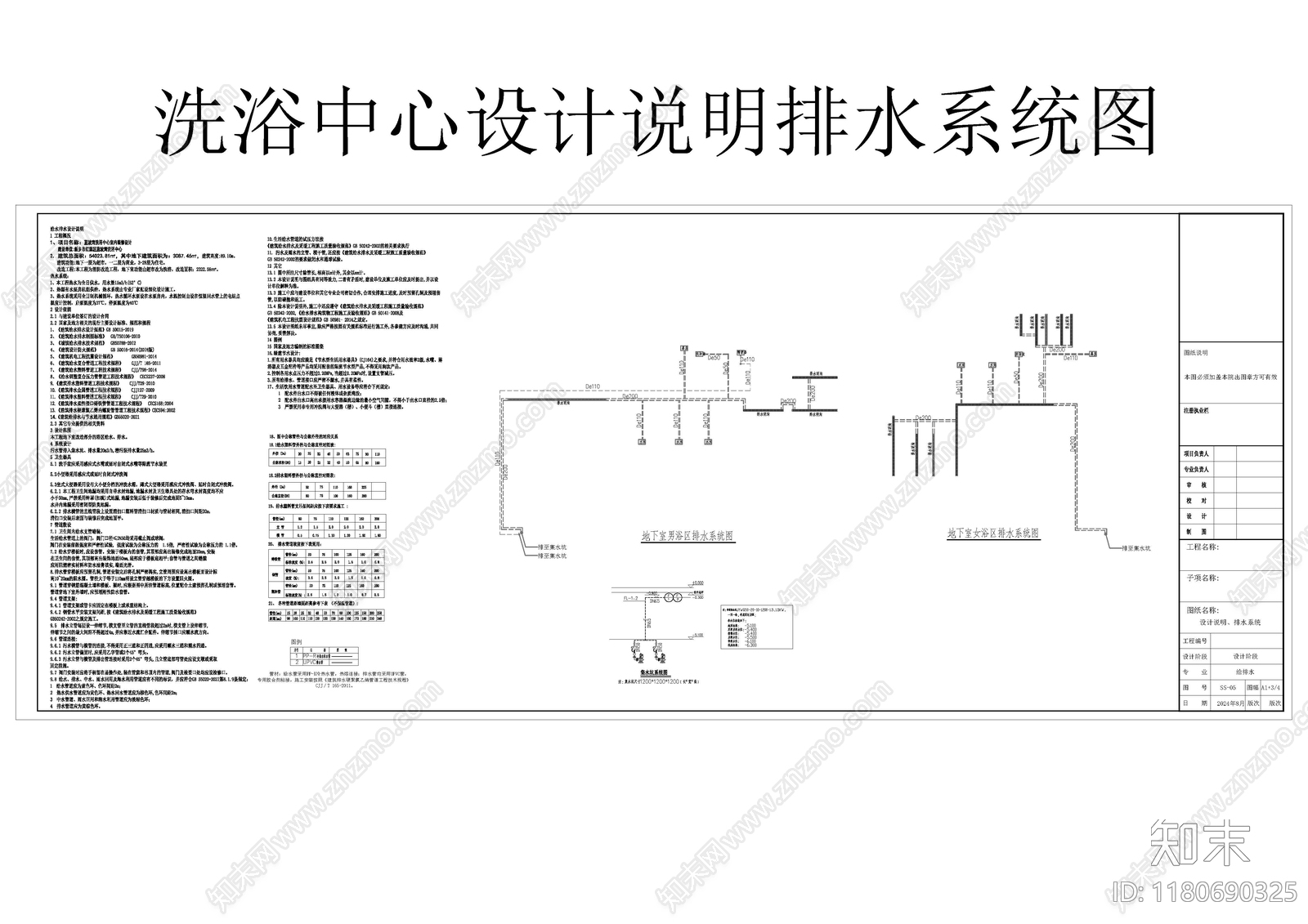 给排水图施工图下载【ID:1180690325】