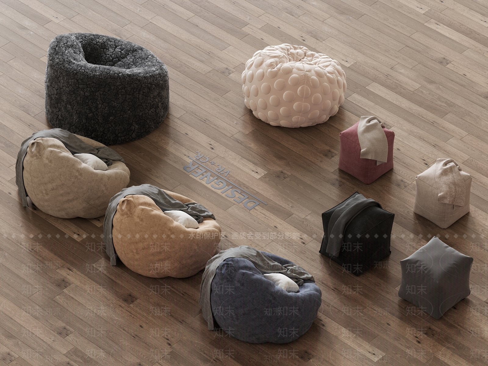 现代懒人沙发3D模型下载【ID:1180691975】
