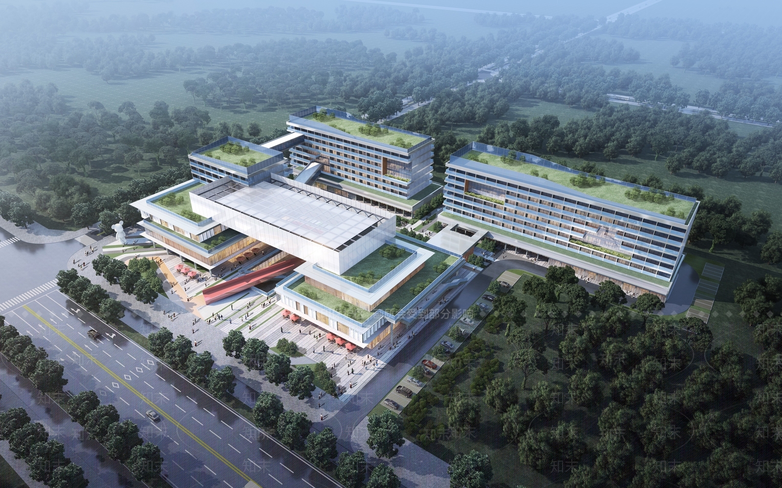 现代办公楼SU模型下载【ID:1180695267】