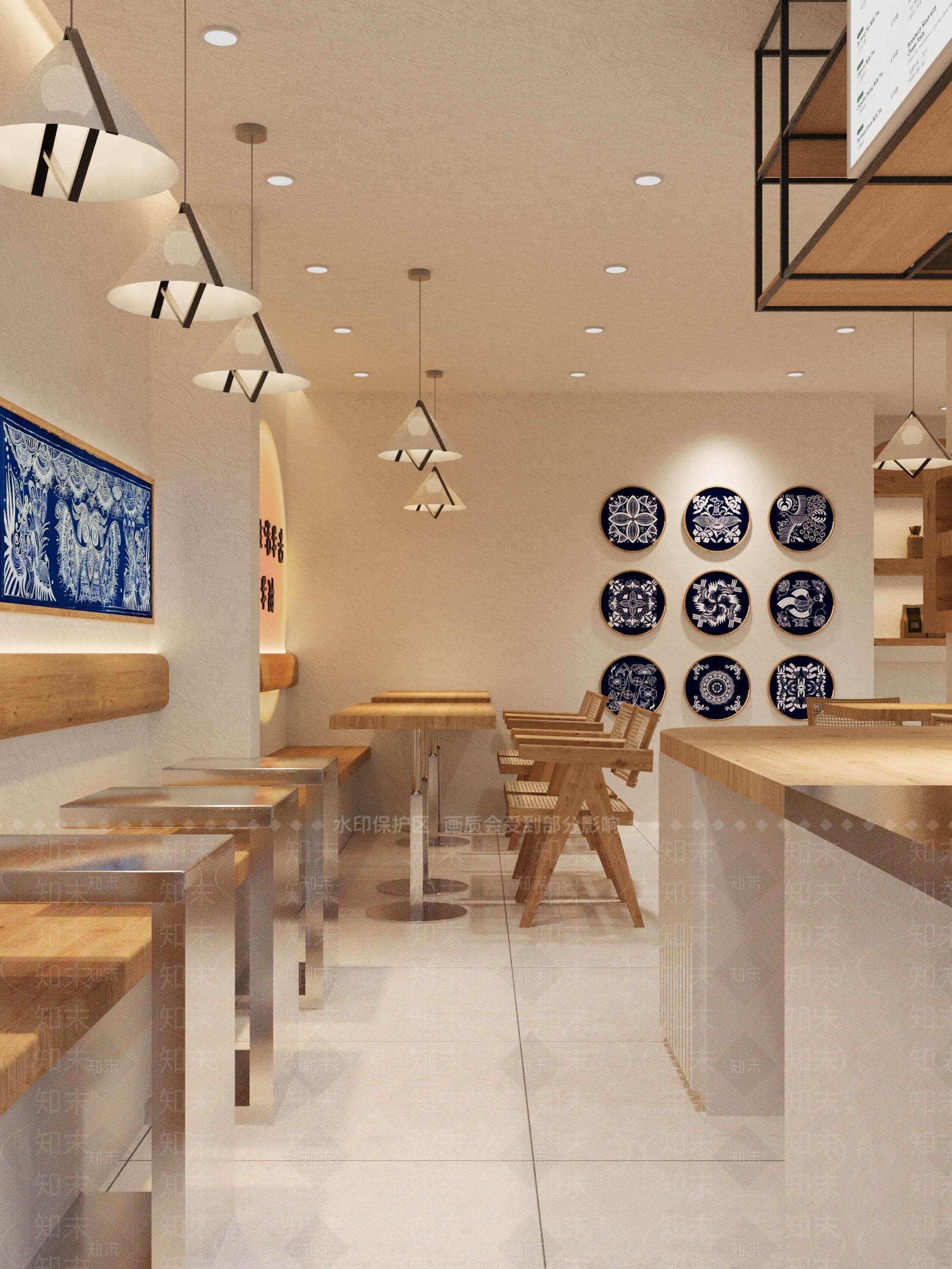 原木奶油奶茶店3D模型下载【ID:1180697236】