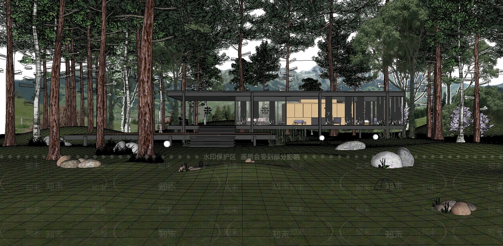 现代小公建SU模型下载【ID:1180699336】