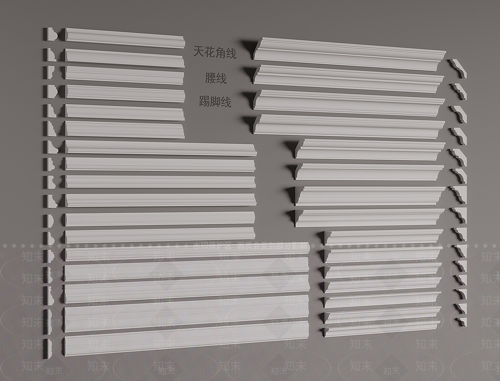 法式线条3D模型下载【ID:1180708747】