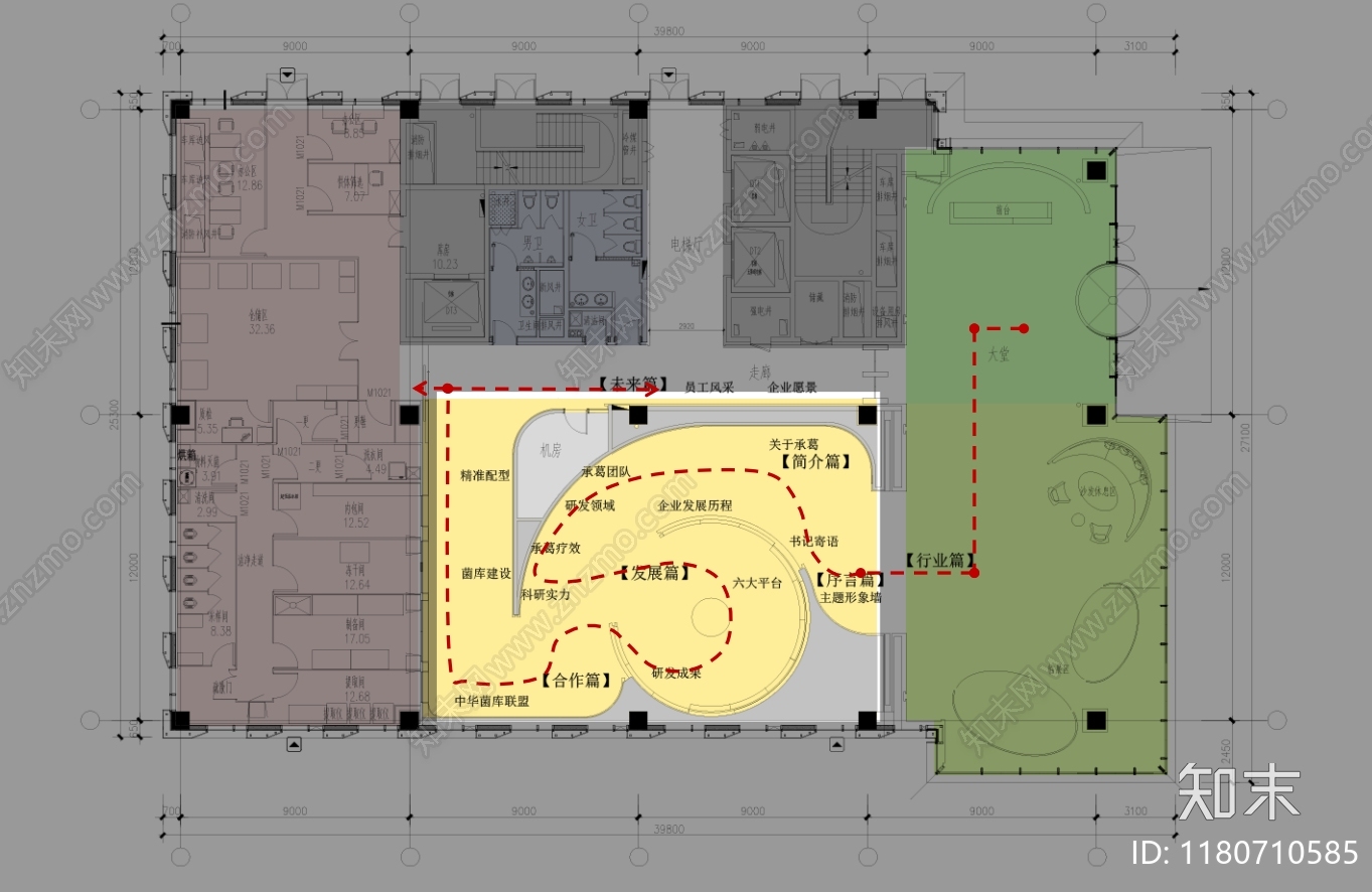 现代整体办公空间cad施工图下载【ID:1180710585】