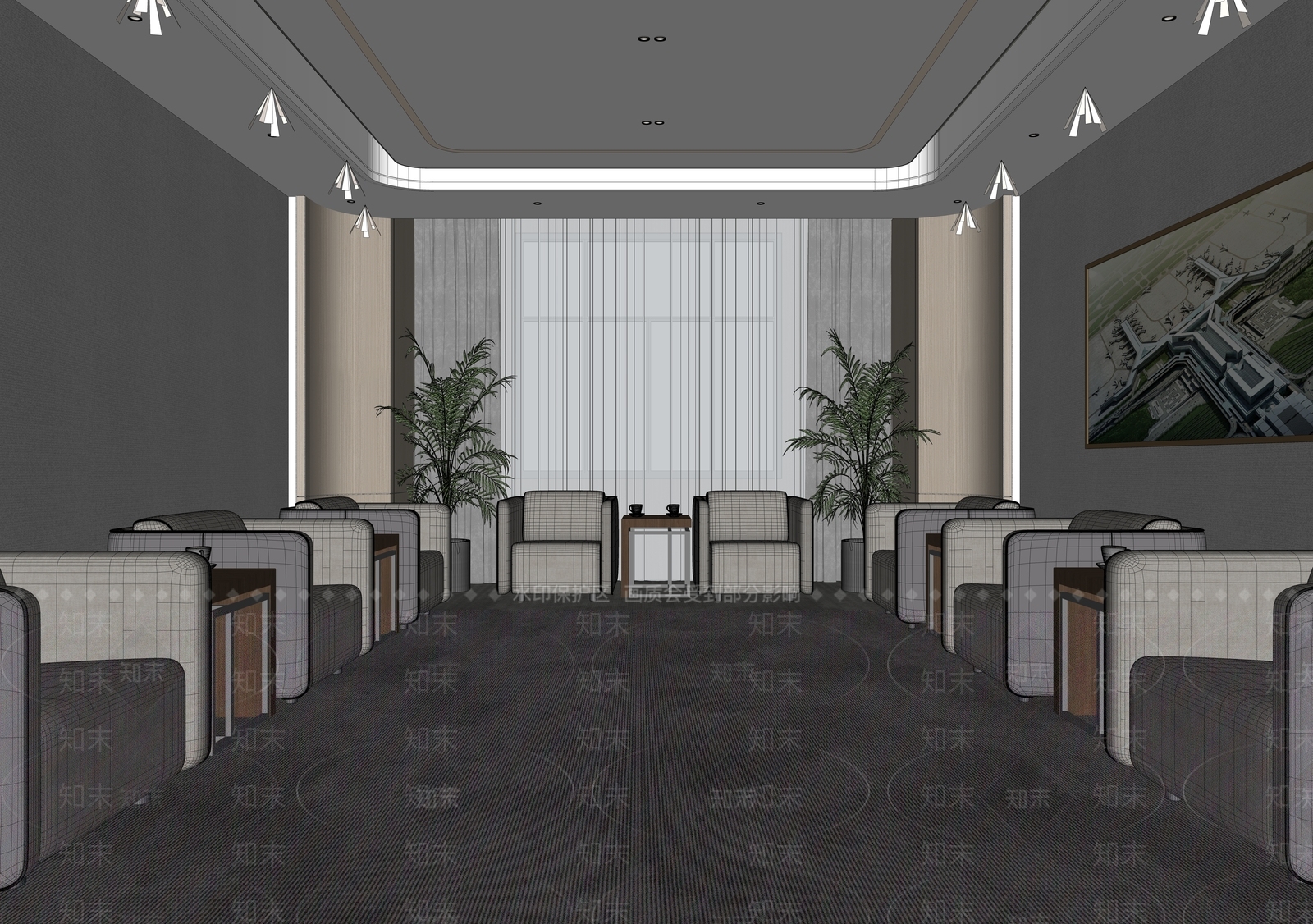 现代会议室SU模型下载【ID:1180711194】