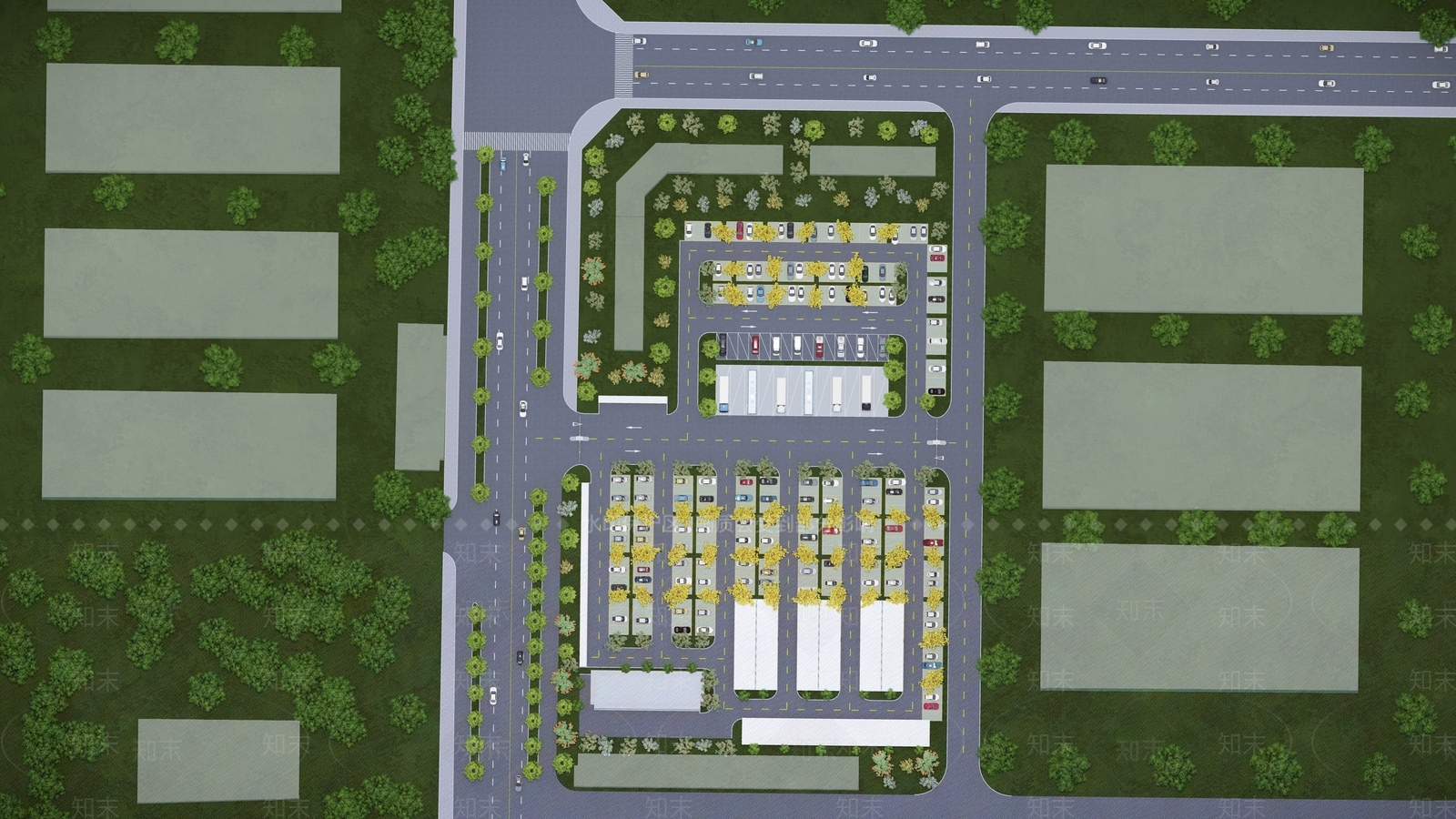 现代停车场SU模型下载【ID:1180716533】