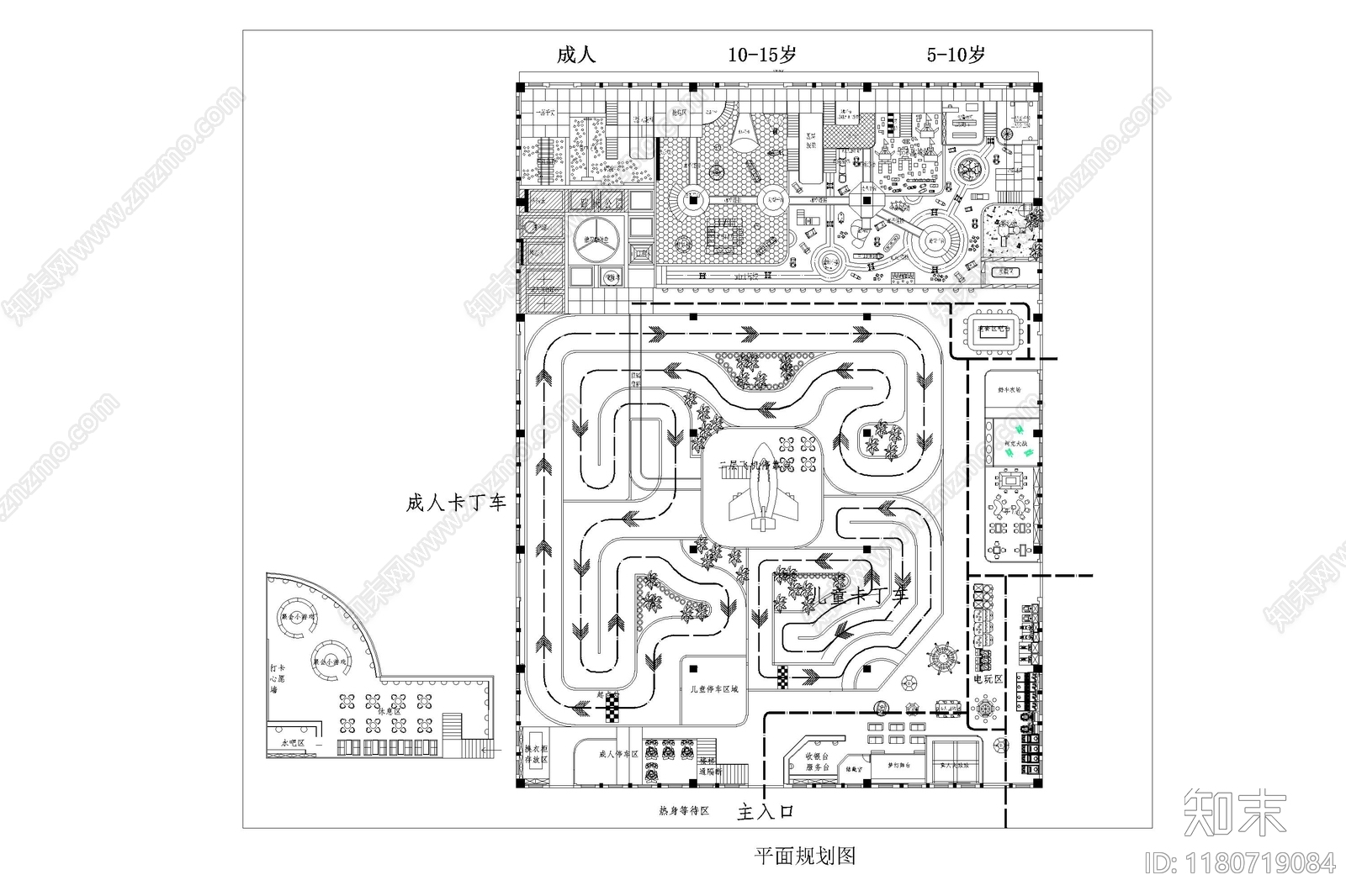 现代儿童乐园cad施工图下载【ID:1180719084】