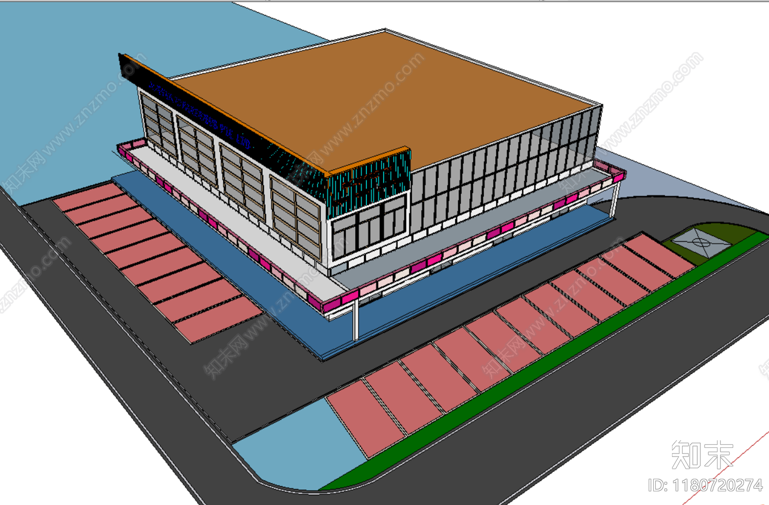 现代商场建筑SU模型下载【ID:1180720274】