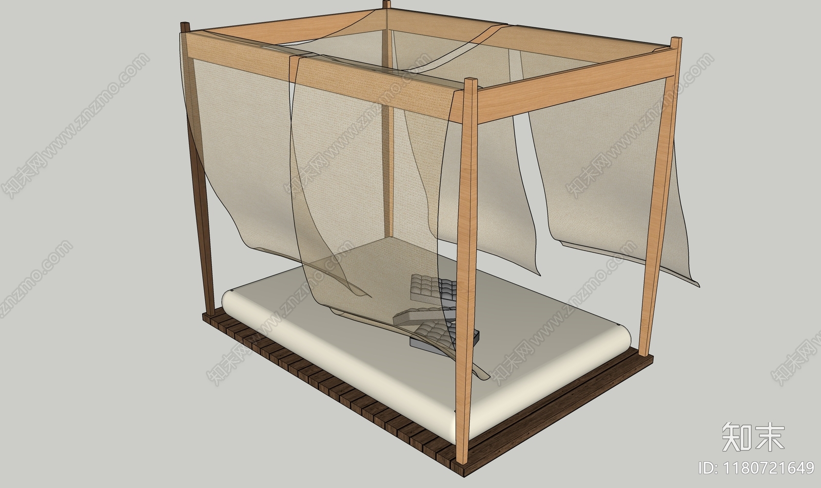 现代床品SU模型下载【ID:1180721649】