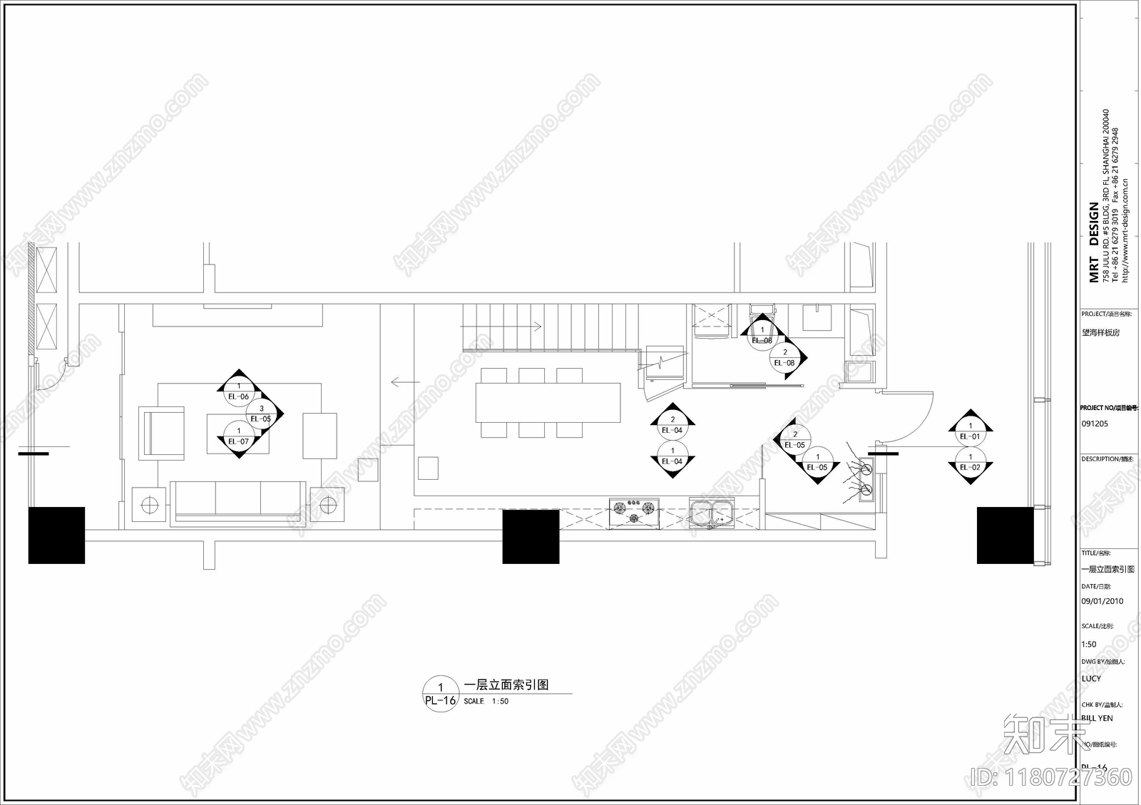 现代公寓cad施工图下载【ID:1180727360】