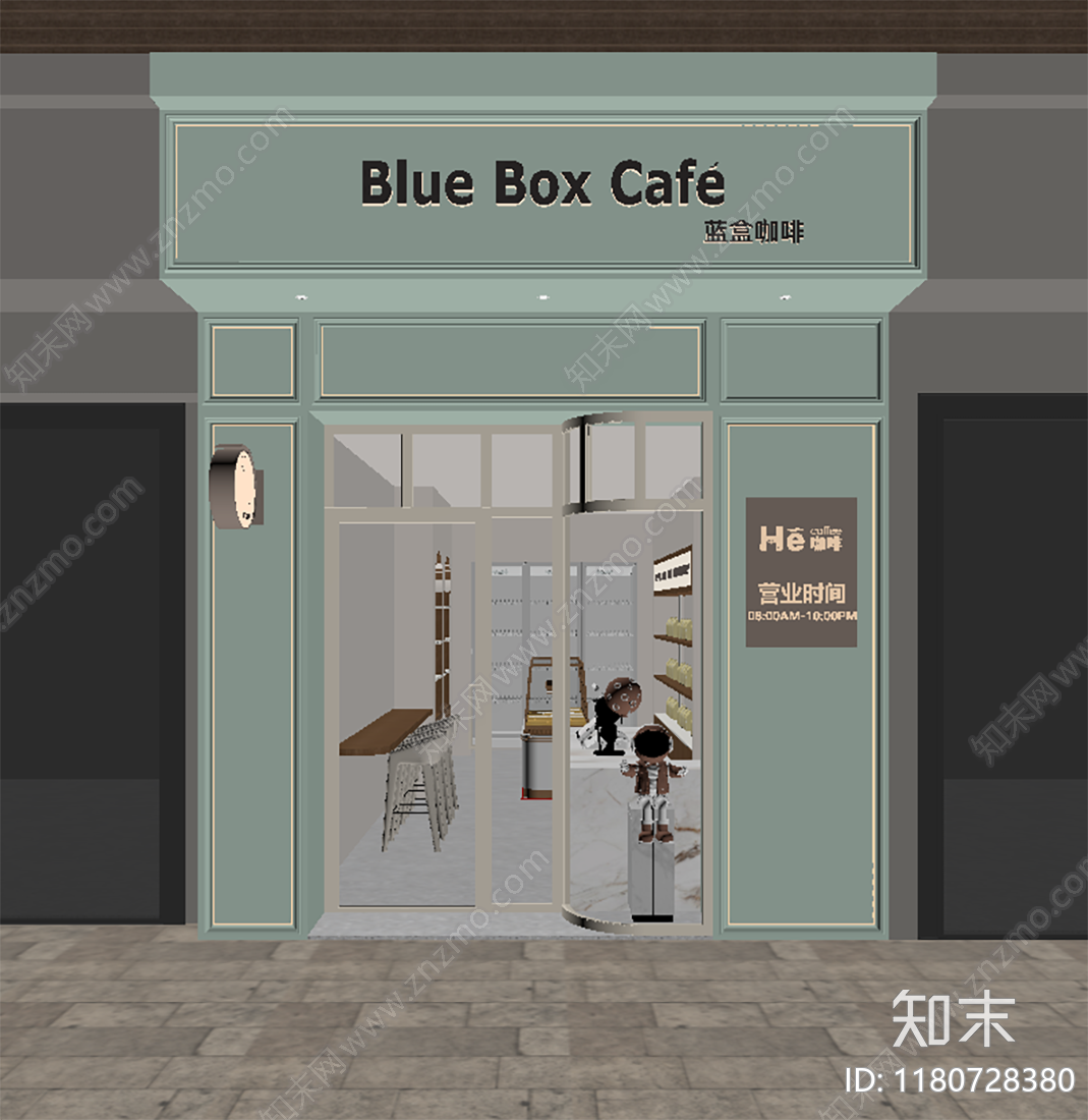 现代甜品面包店3D模型下载【ID:1180728380】