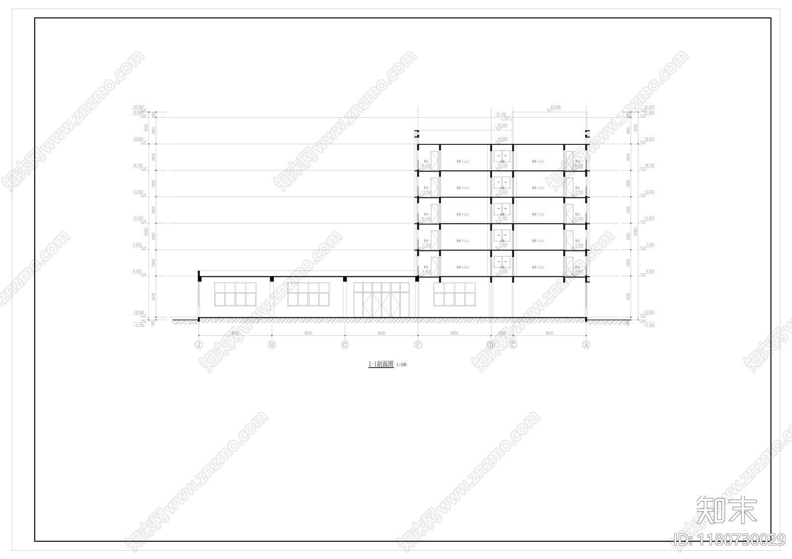 现代其他居住建筑cad施工图下载【ID:1180730029】