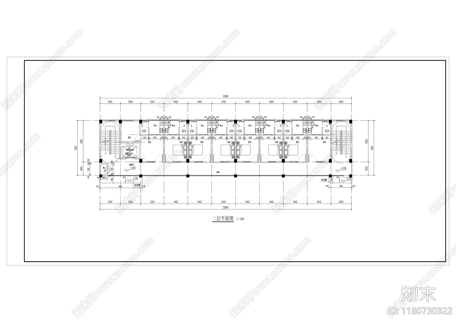 现代其他居住建筑cad施工图下载【ID:1180730322】