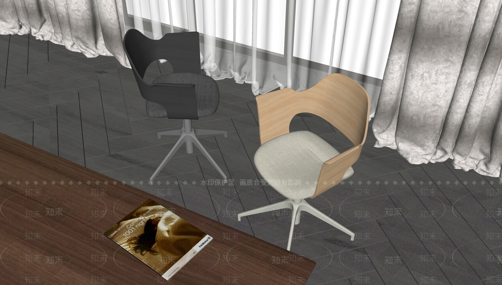 现代办公椅SU模型下载【ID:1180733328】