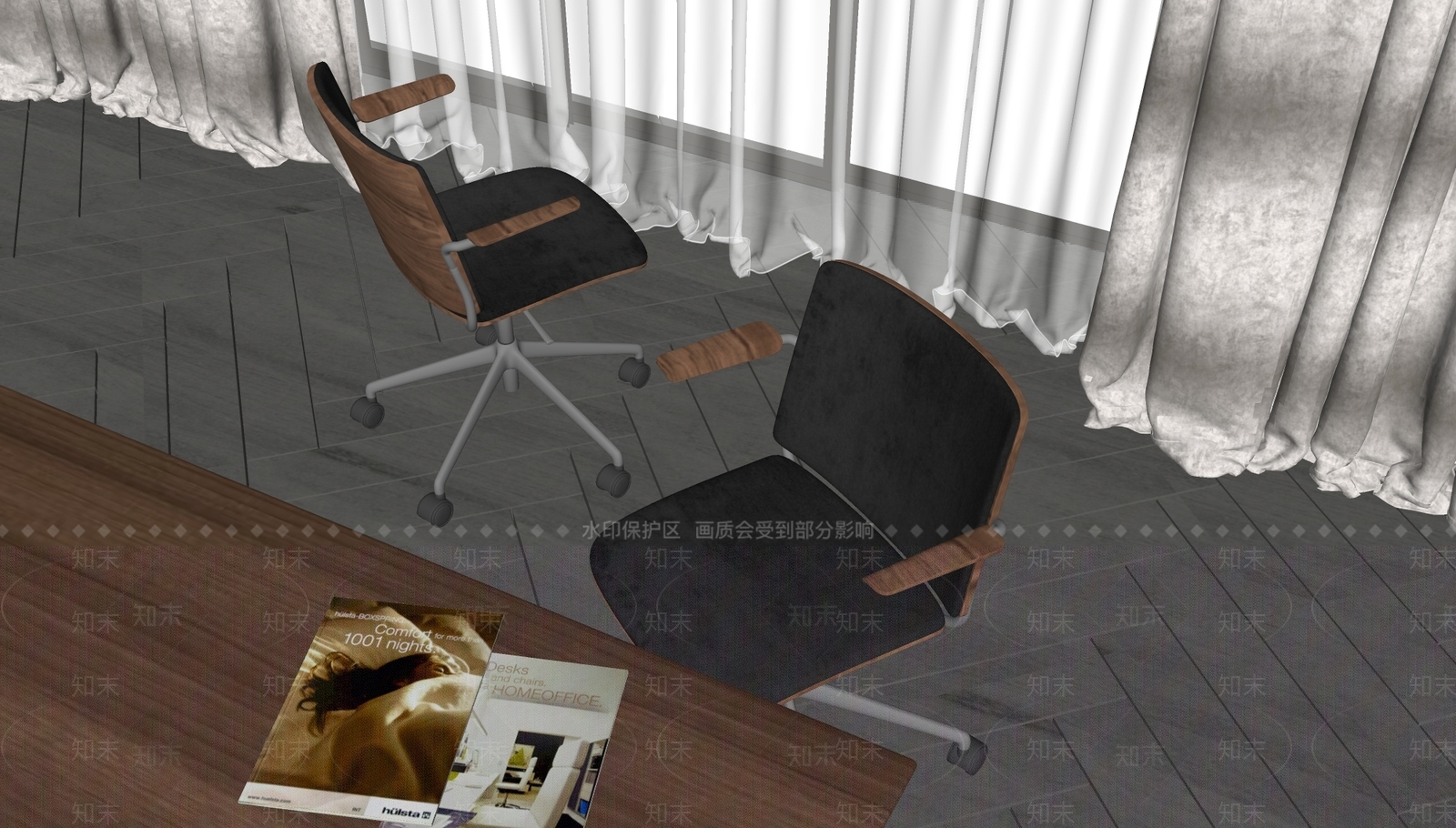 现代办公椅SU模型下载【ID:1180736069】