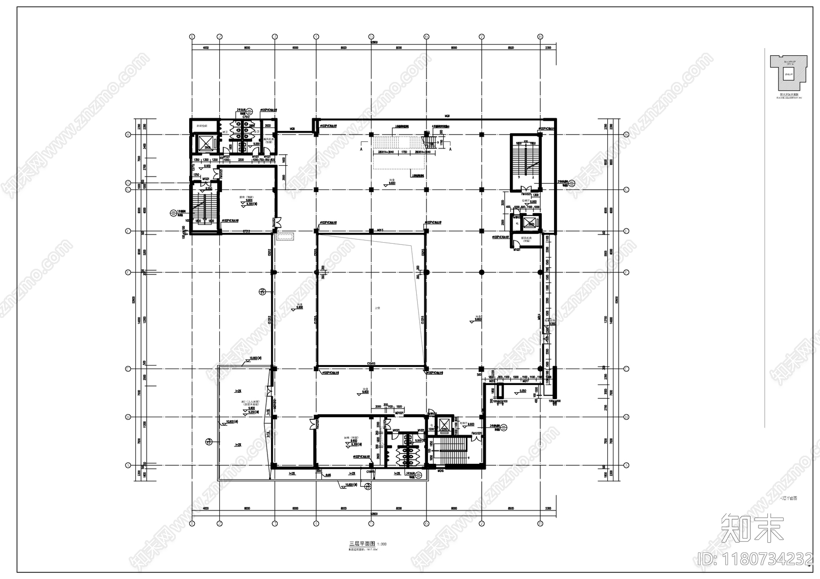 现代农贸市场建筑cad施工图下载【ID:1180734232】