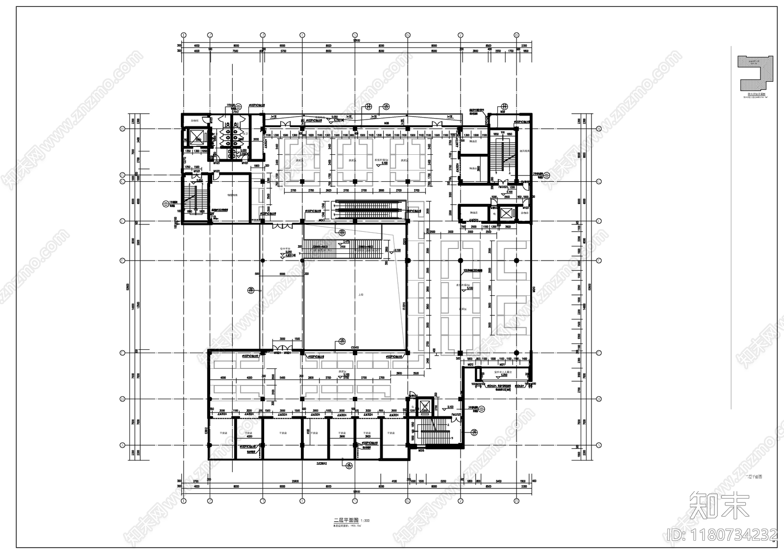 现代农贸市场建筑cad施工图下载【ID:1180734232】