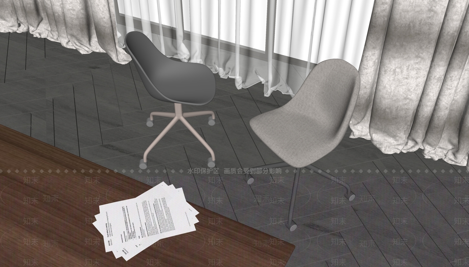 现代办公椅SU模型下载【ID:1180738175】
