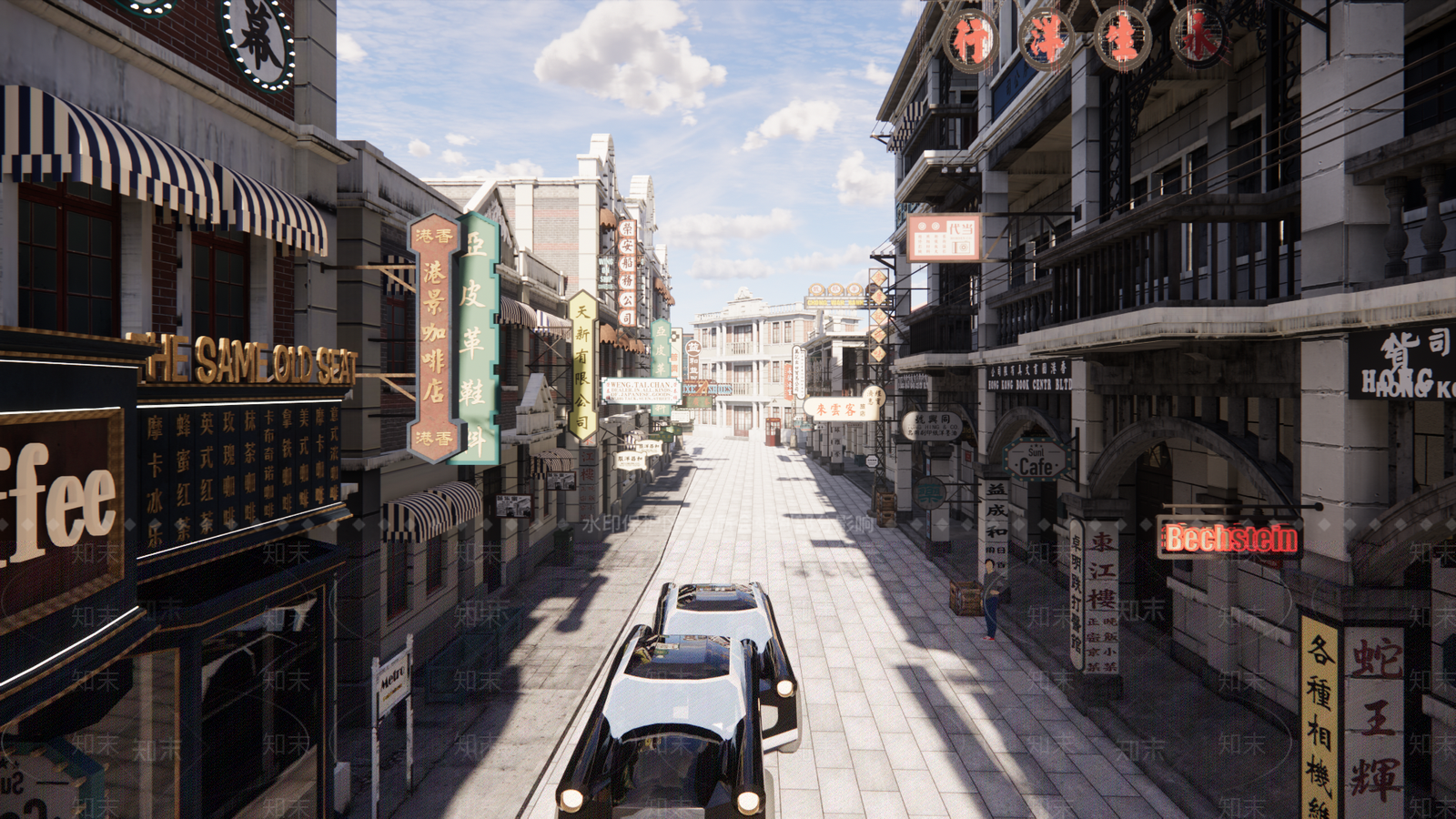 复古商业街SU模型下载【ID:1180738538】