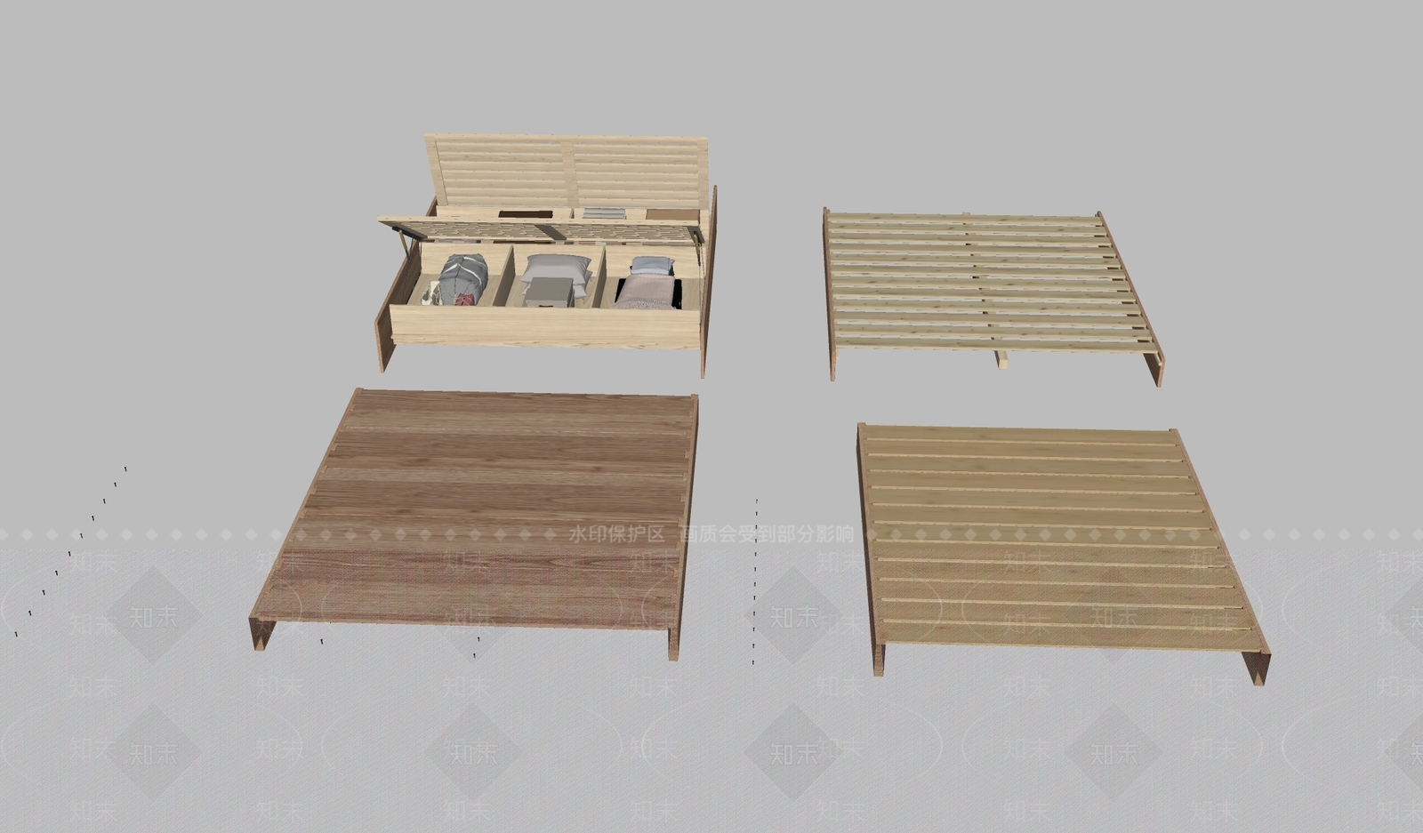 新中式中式其他床具SU模型下载【ID:1180742759】