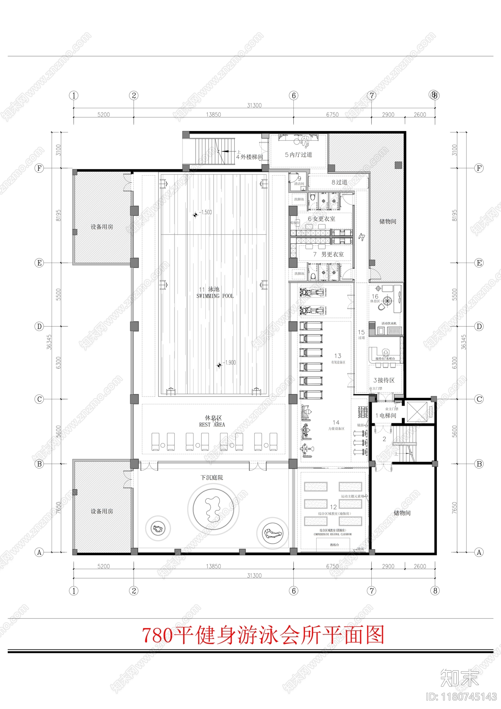 现代商业景观cad施工图下载【ID:1180745143】