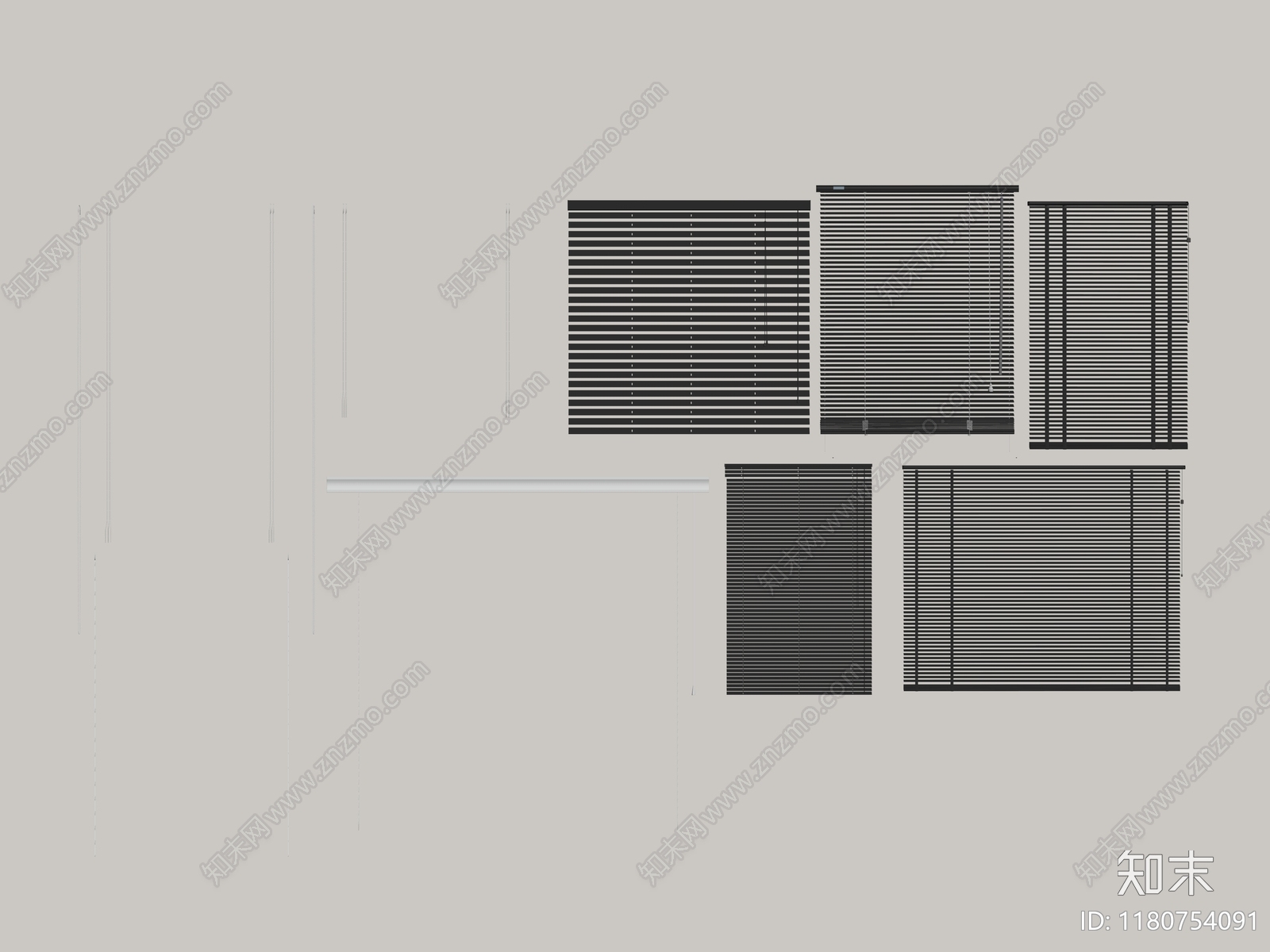 现代窗帘SU模型下载【ID:1180754091】