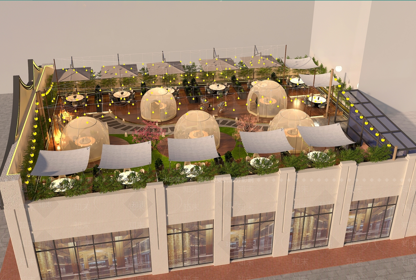 新中式现代火锅店3D模型下载【ID:1180754958】
