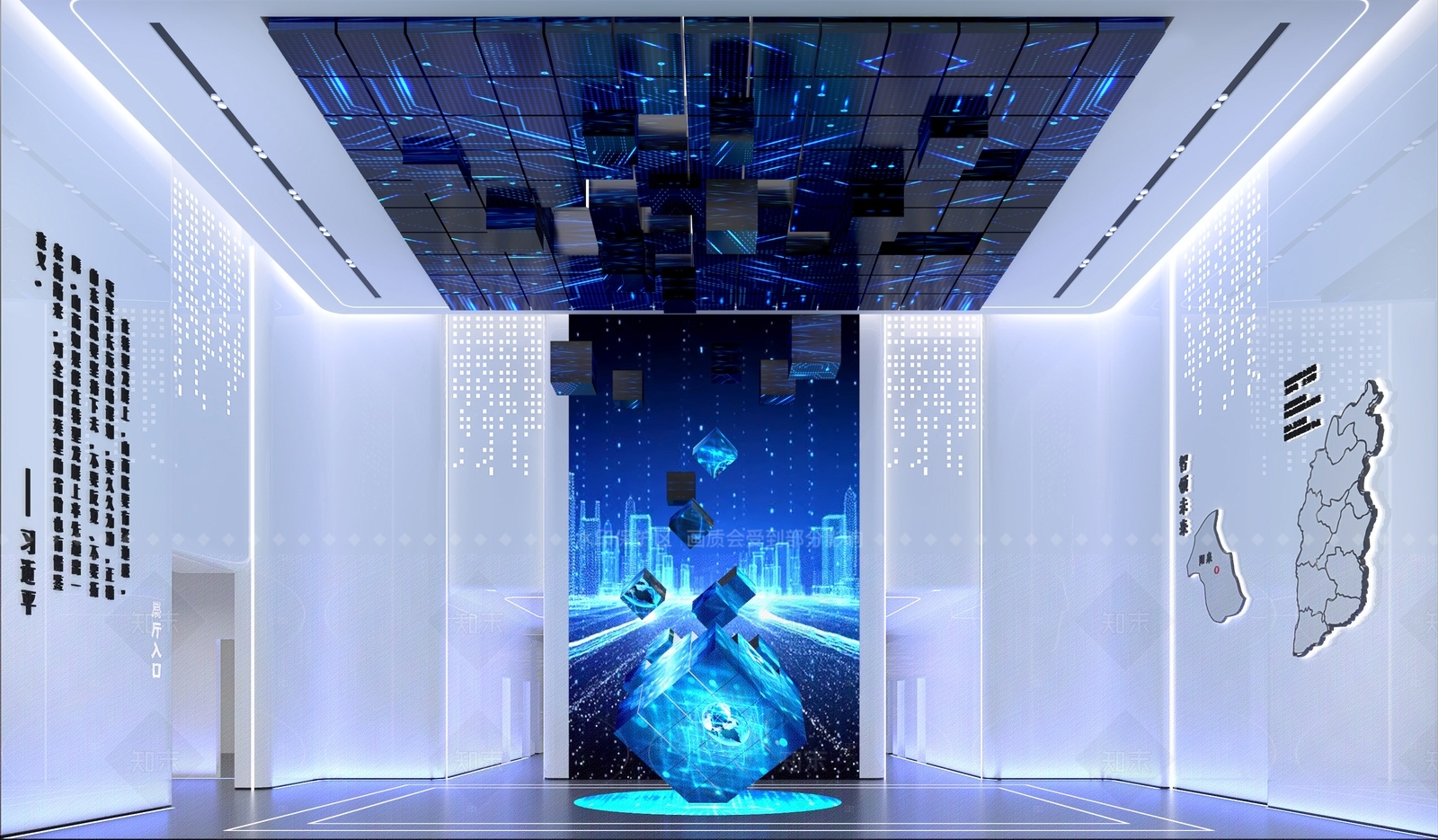 现代科技展厅3D模型下载【ID:1214945278】