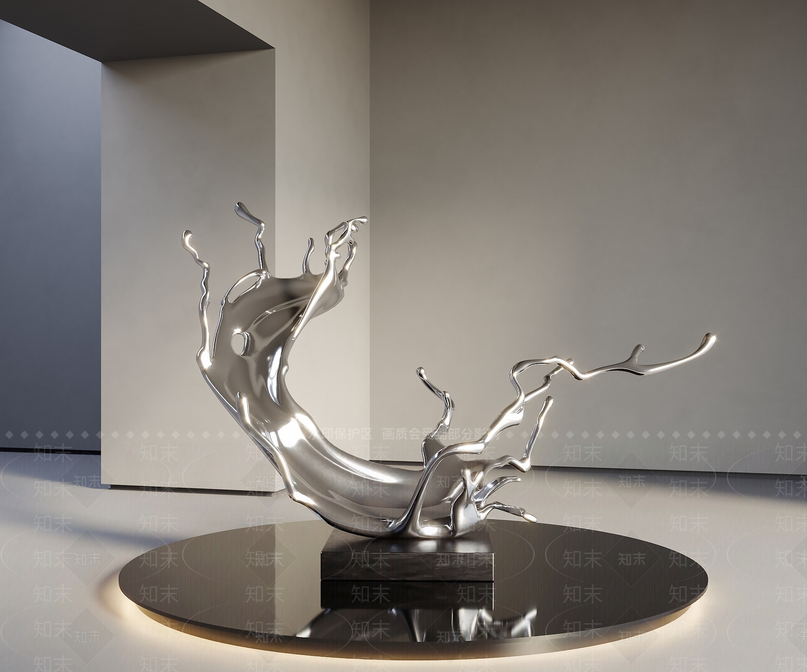 现代简约雕塑小品SU模型下载【ID:1180766894】