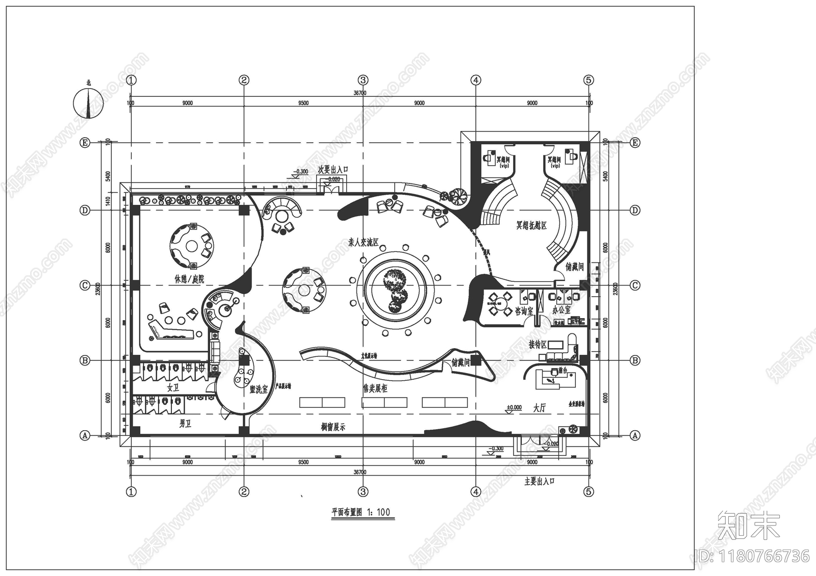 新中式现代其他公共建筑cad施工图下载【ID:1180766736】