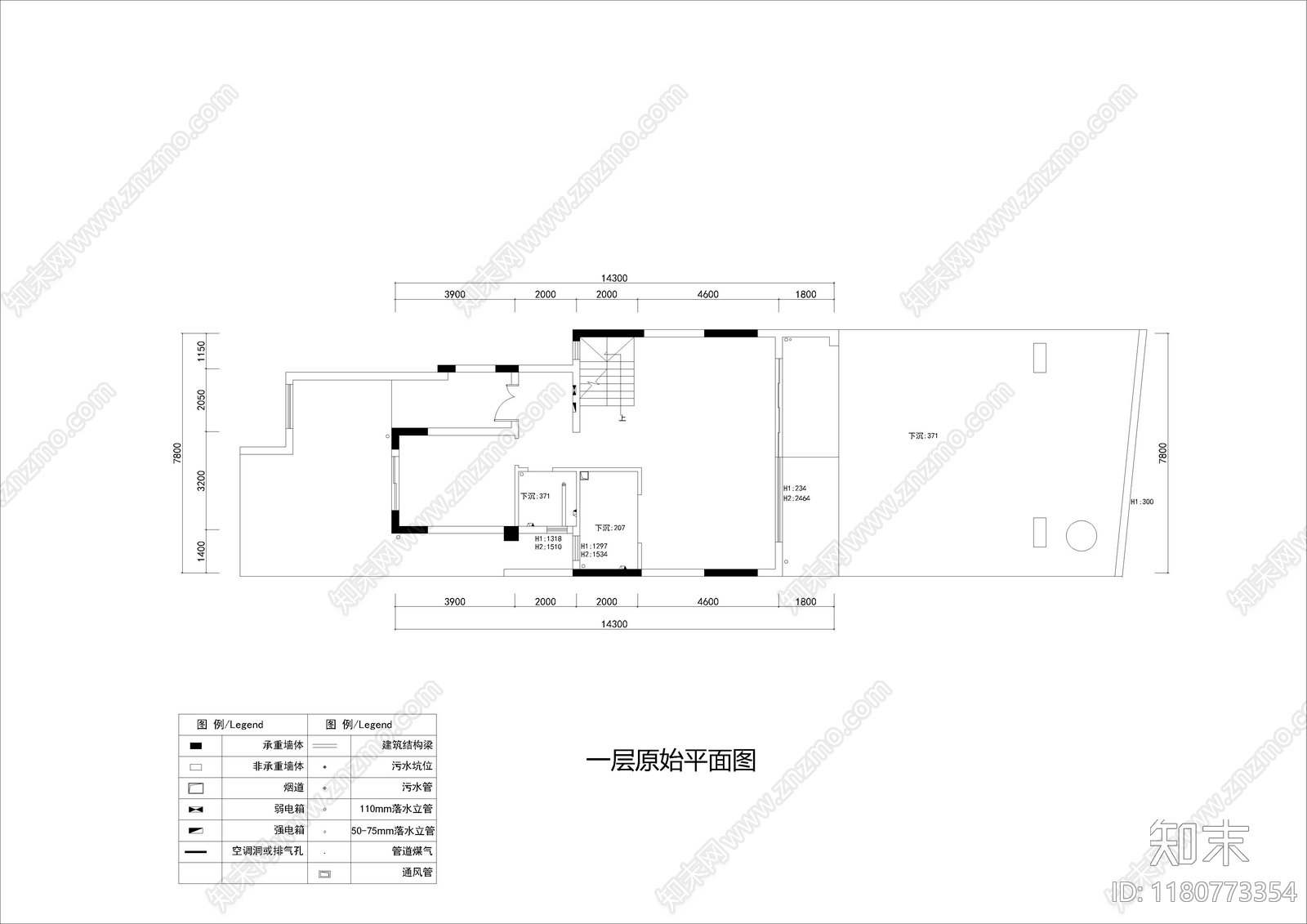 别墅cad施工图下载【ID:1180773354】