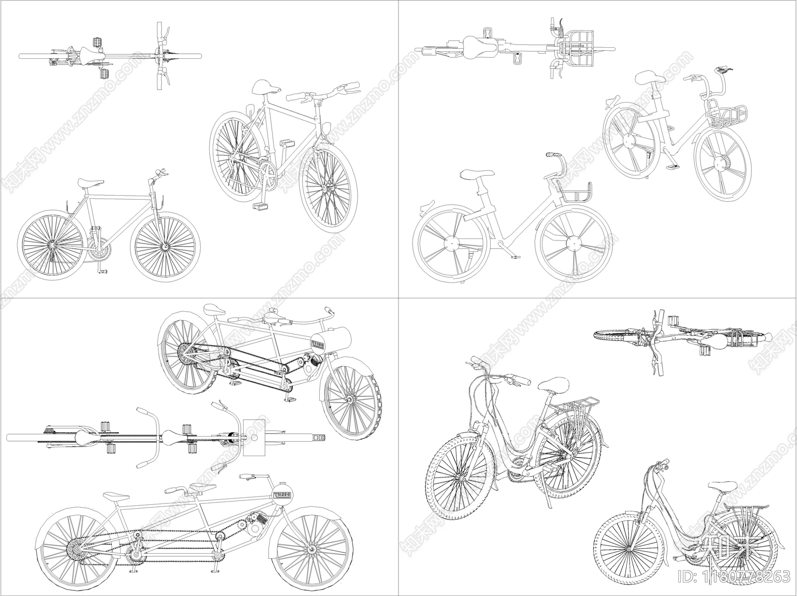 现代交通工具图库施工图下载【ID:1180778263】