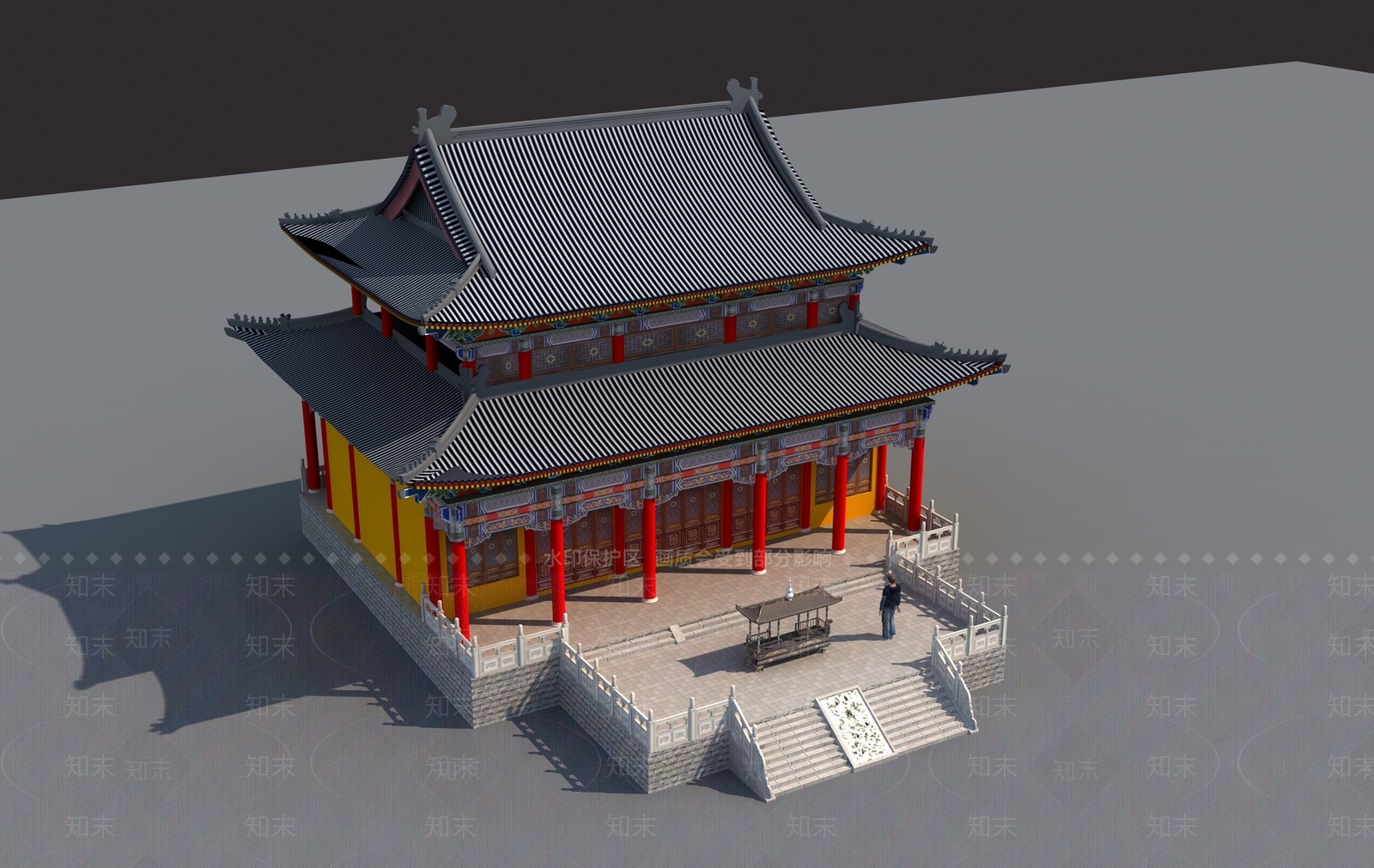 中式新中式古建3D模型下载【ID:1180779548】