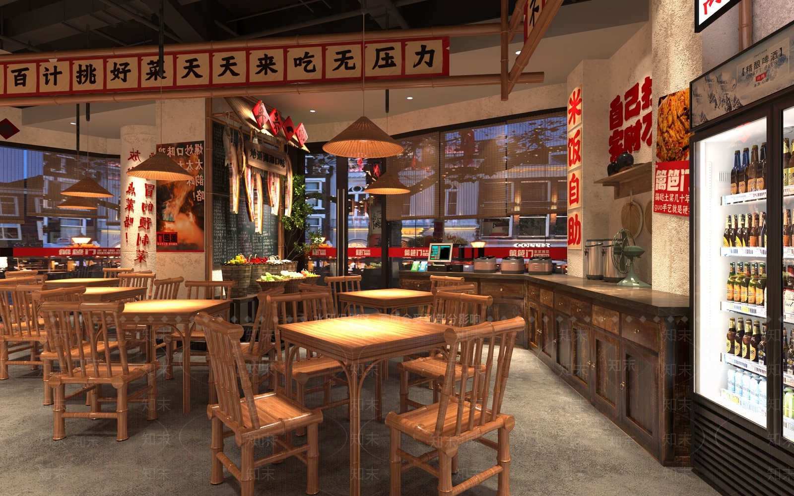 工业中餐厅3D模型下载【ID:1180789021】