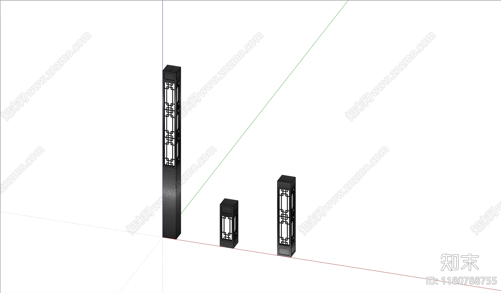 新中式中式灯具组合SU模型下载【ID:1180788755】