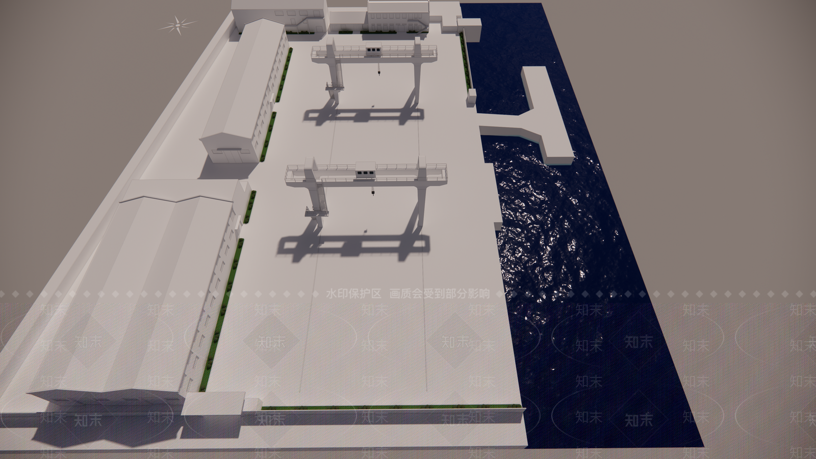 现代工业厂房SU模型下载【ID:1180791386】