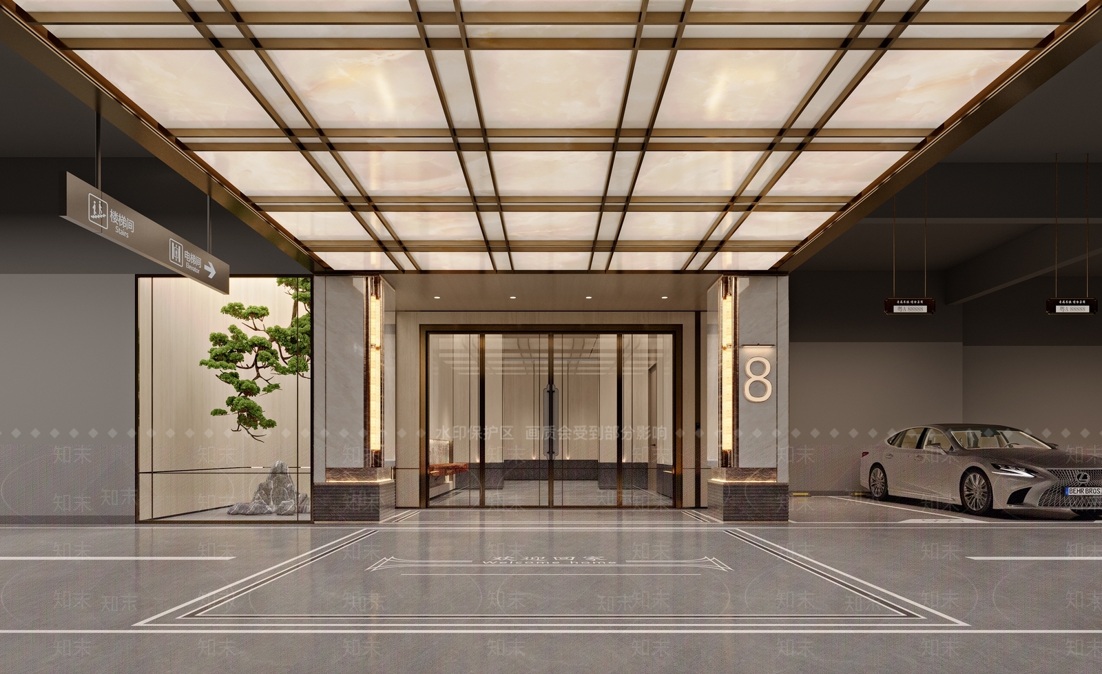 现代停车场SU模型下载【ID:1180792157】