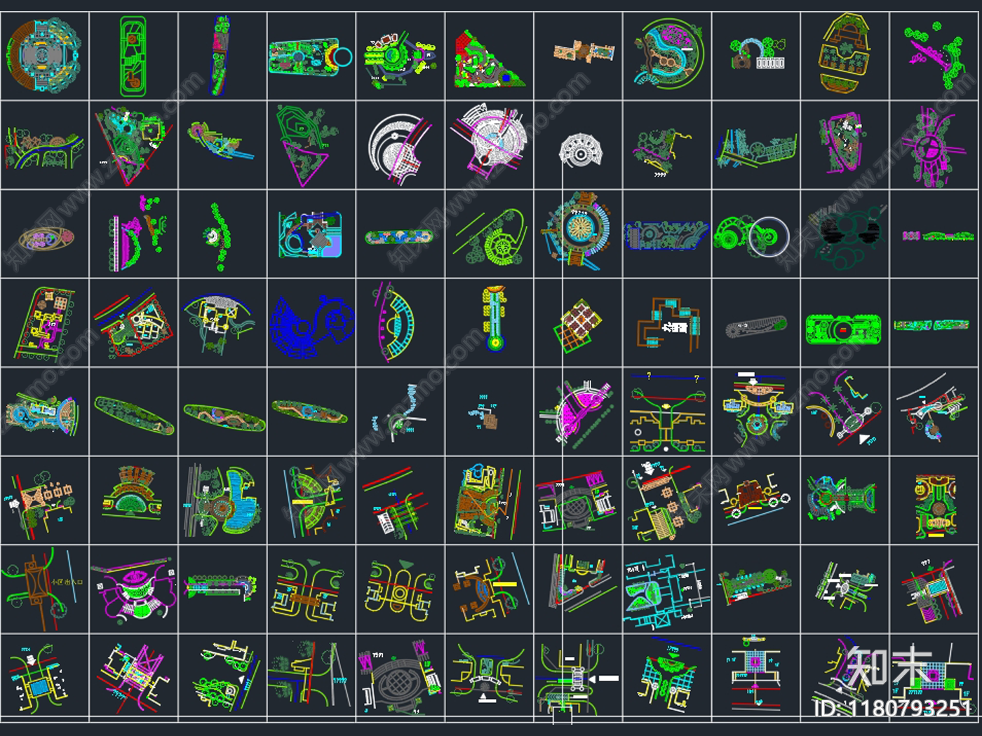 现代综合植物图库施工图下载【ID:1180793251】