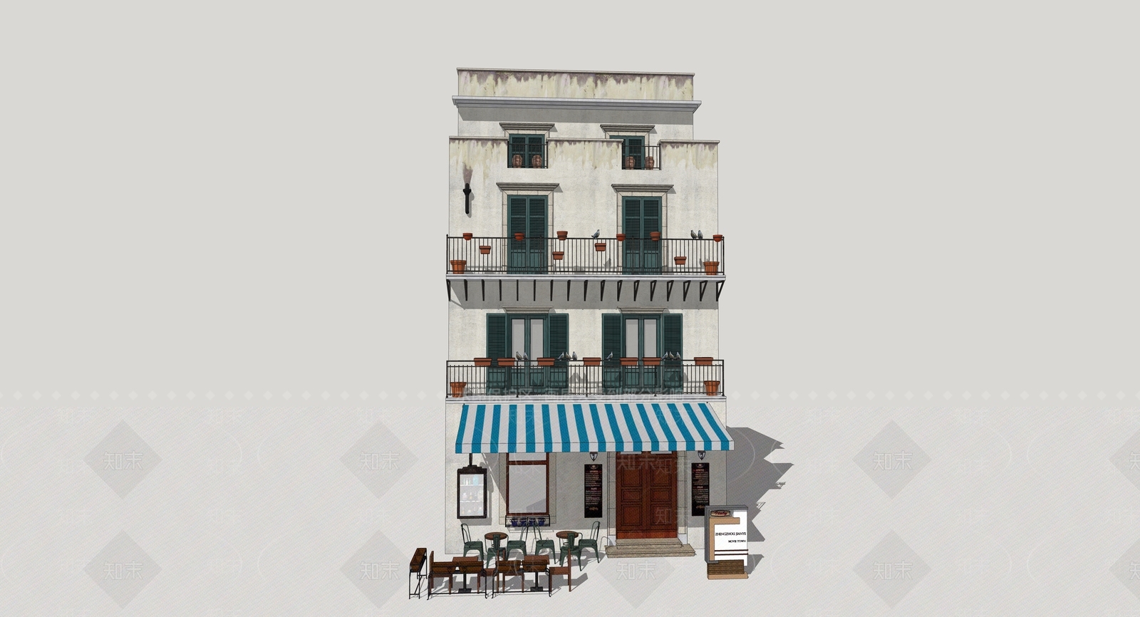 复古其他店铺SU模型下载【ID:1180793628】