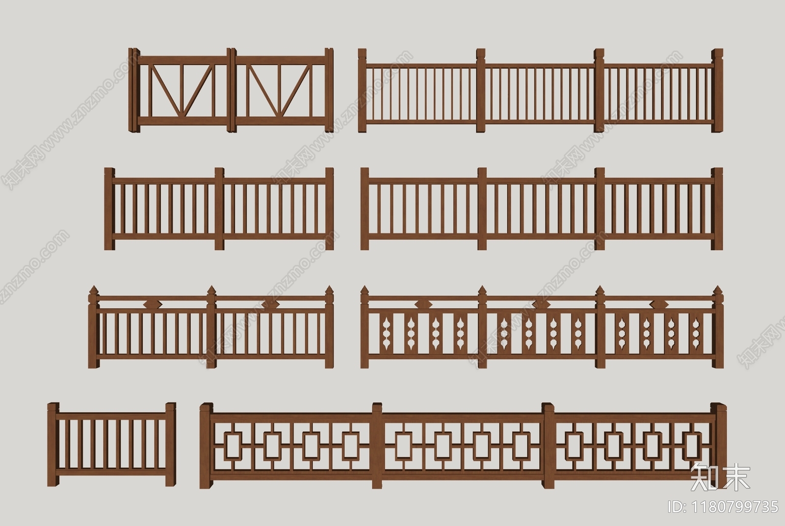 现代围栏护栏SU模型下载【ID:1180799735】