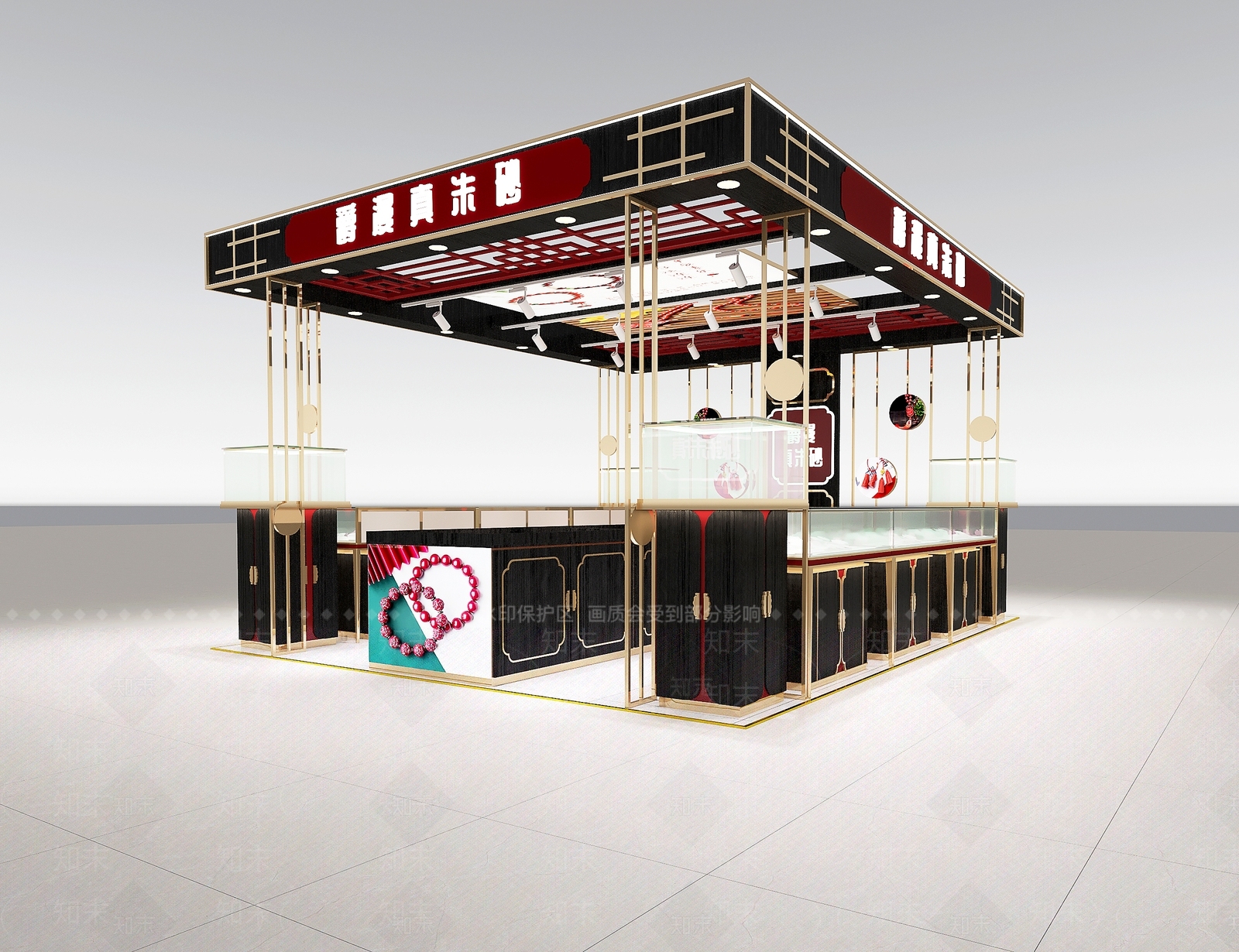 新中式中式珠宝店3D模型下载【ID:1180801893】