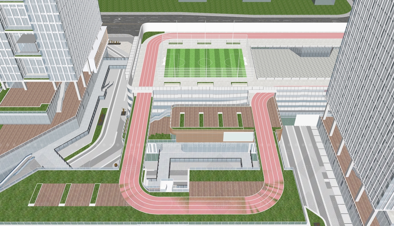 现代商场建筑SU模型下载【ID:1180807940】
