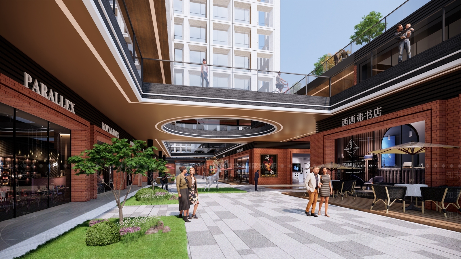 现代简约商场建筑SU模型下载【ID:1180807750】