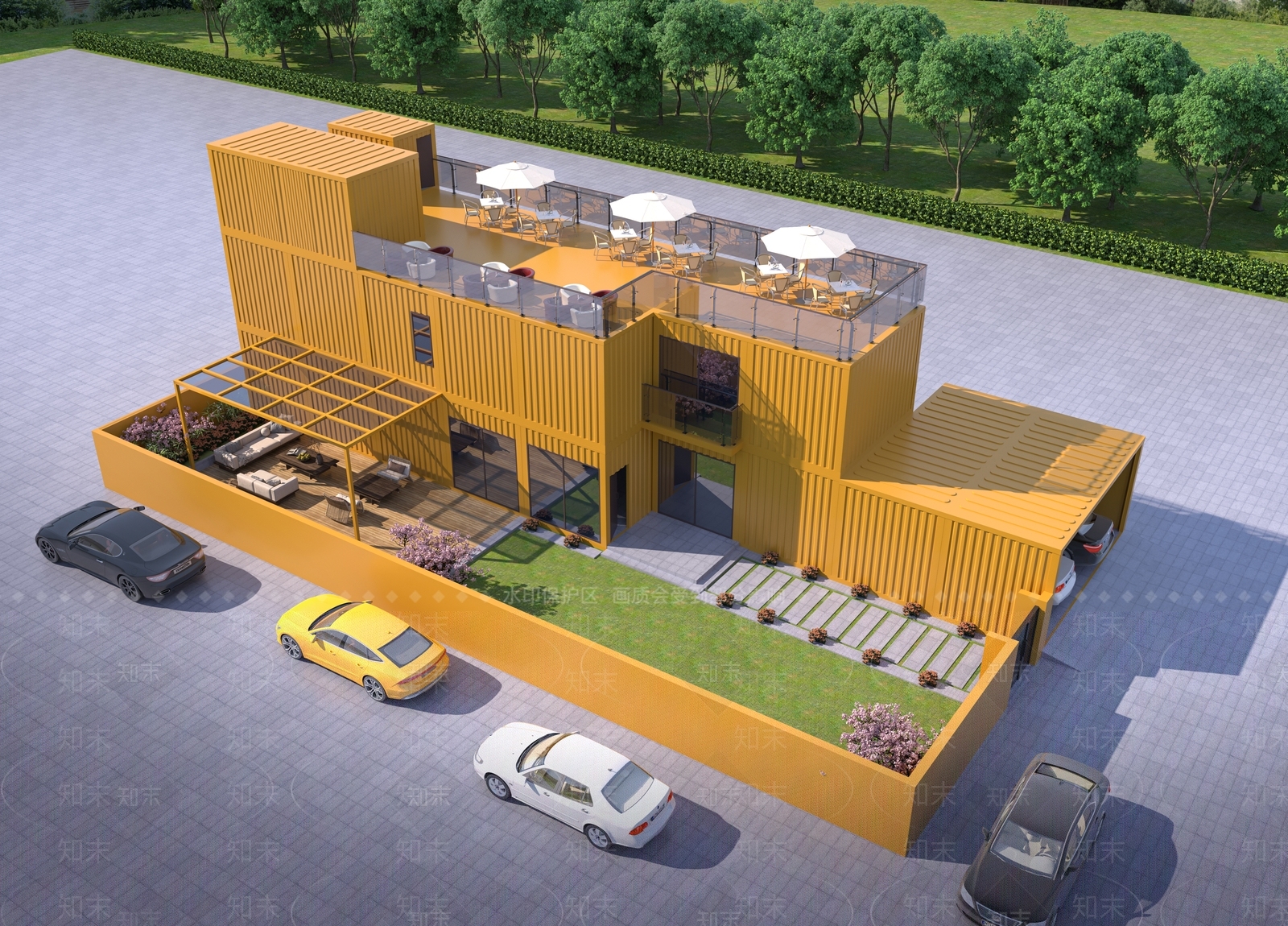 工业艺术风格建筑3D模型下载【ID:1180808304】