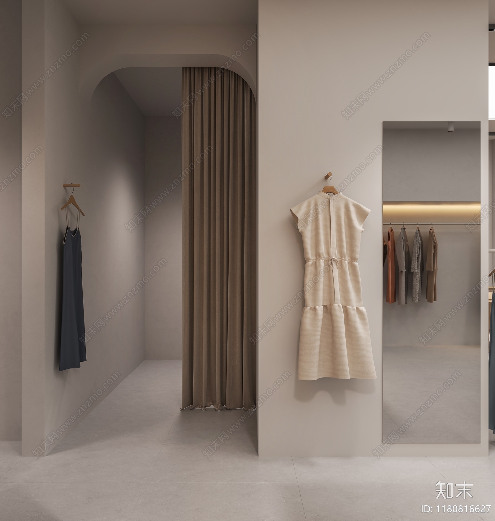 现代简约服装店3D模型下载【ID:1180816627】