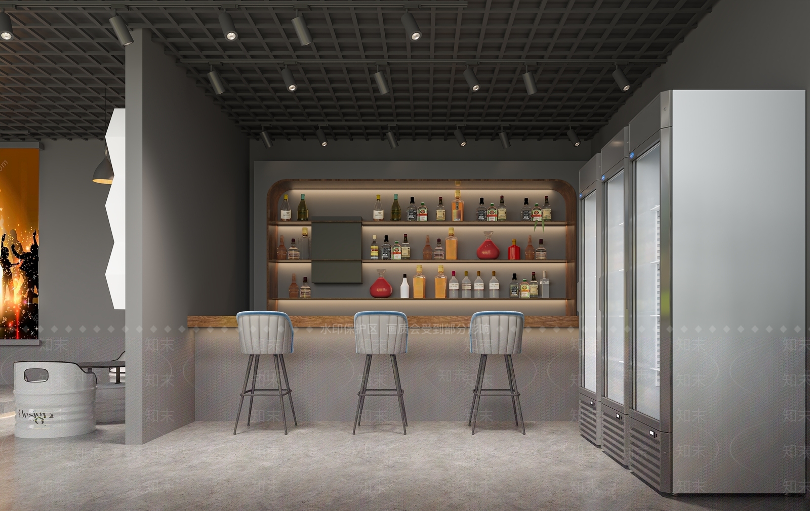 复古酒吧3D模型下载【ID:1180819540】