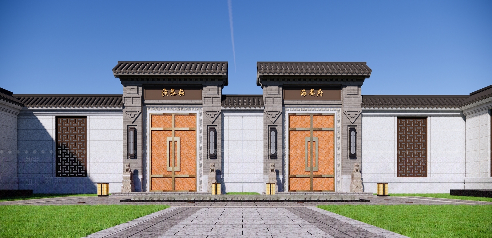 中式新中式小公建SU模型下载【ID:1180821714】