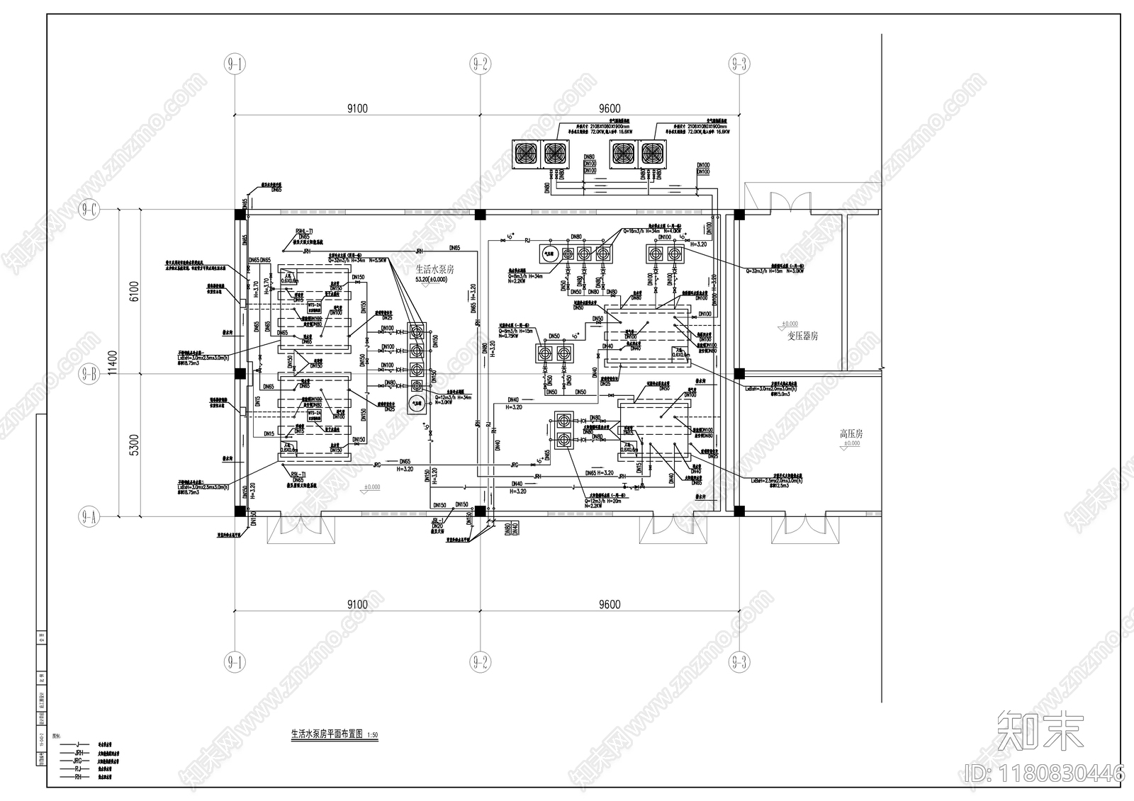 给排水图cad施工图下载【ID:1180830446】