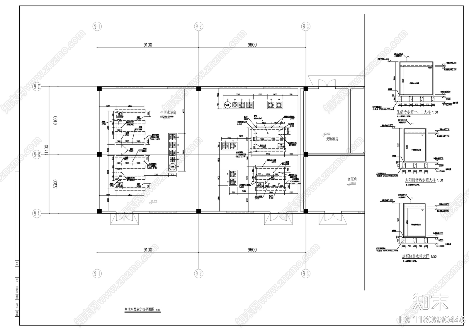 给排水图cad施工图下载【ID:1180830446】