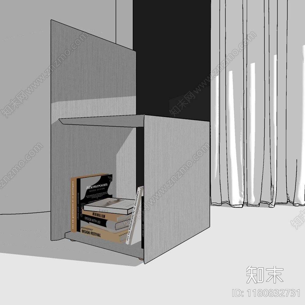 现代极简餐椅SU模型下载【ID:1180832731】