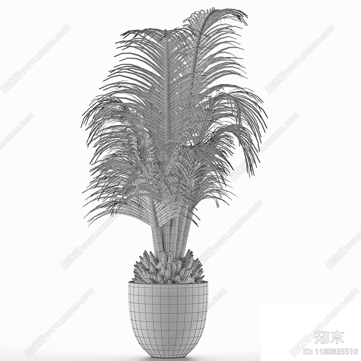 现代绿植盆栽组合3D模型下载【ID:1180835510】